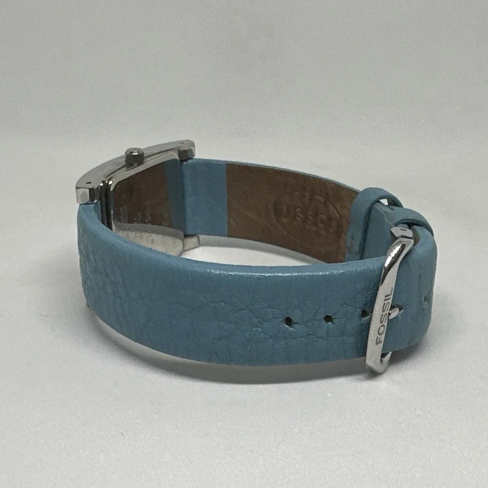Fossil ES9756 Women's Blue Leather Straps Analog Dial Quartz Wristwatch HME742